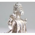 RAR : statueta hindusa "Lakshmi". argint masiv. manufactura. India